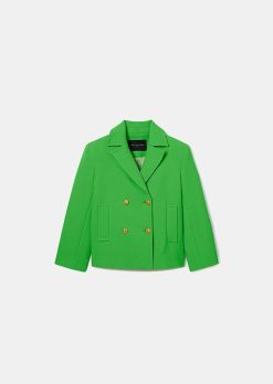 TARA JARMON Manteau Marcello En Double Coton Vert Best