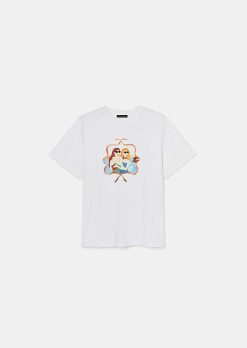 TARA JARMON T-Shirt Taradolls Blanc En Double Jersey New