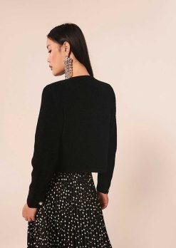 TARA JARMON Gilet En Tricot Noir Invite Clearance