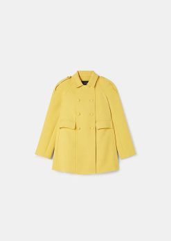 TARA JARMON Manteau Marnie En Double Coton Jaune Online