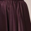 TARA JARMON Jupe Fluide En Satin Marron Joya New