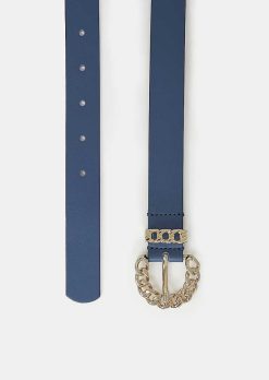 TARA JARMON Ceinture En Cuir Bleu Bella Online