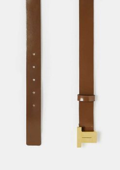 TARA JARMON Ceinture En Cuir Taupe 8 Bis Best
