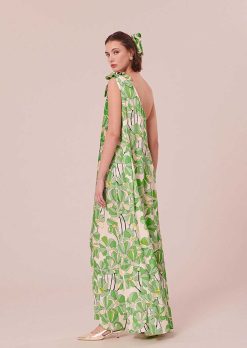 TARA JARMON Robe Imprimee Florale Verte Rekia Hot