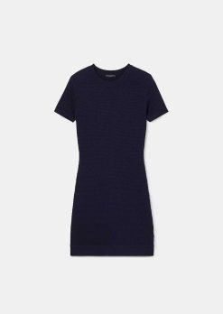 TARA JARMON Robe Rocky En Cupro Bleu Nuit New