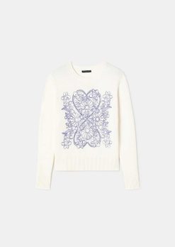 TARA JARMON Pull Philae En Coton Et Laine Ecru Hot