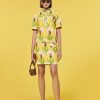 TARA JARMON Robe Rivage Imprime Fleurs Jaunes Online