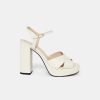 TARA JARMON Chaussures Kourtney En Cuir Lisse Ecru Best