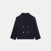 TARA JARMON Manteau Marcello En Double Coton Bleu Nuit Wholesale