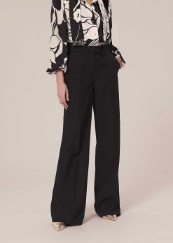 TARA JARMON Pantalon En Laine Froide Noir Primavera Wholesale